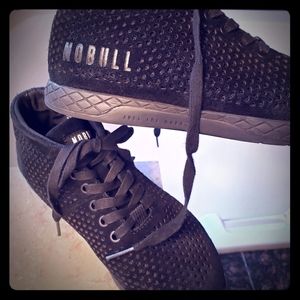 No Bull Project High Top Black Suede Trainers